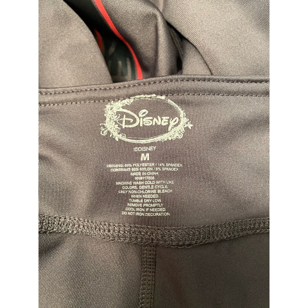 Disney Women's Leggings Med Mickey Mouse Athletic yoga pants Joggers White Black - Picture 4 of 6